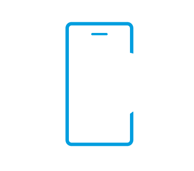 Icon of a phone with tracking