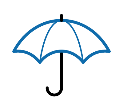 Icon of an umbrella