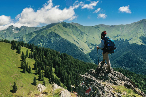 Man Hiking on Mountains