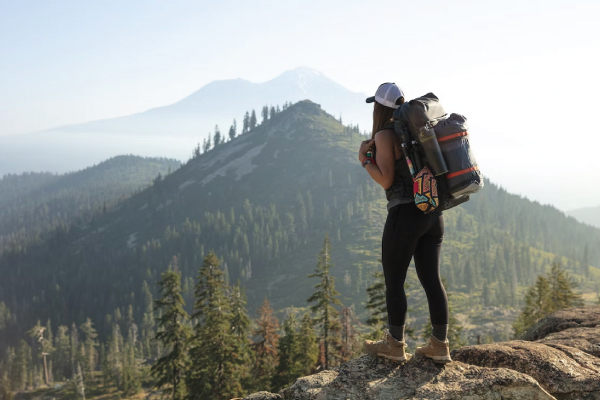 Hiker on mountain top